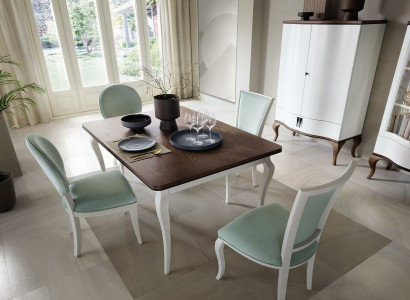 Classic r Dining table Suite Table Wood Dining room 4x Chair Chairs Set